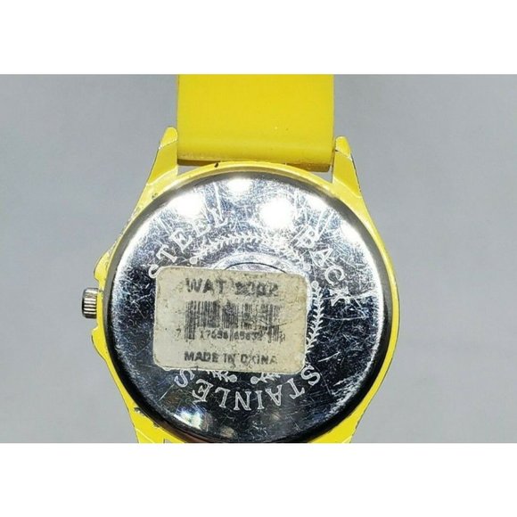 Geneva Faux Diamond Silicone Band Yellow Stainless Steel Back Rare Watch Geneva | Accessories | Geneva Faux Diamond Silicone Band  main image 2